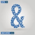 Ampersand Symbol logo. Dots Vector Illustration