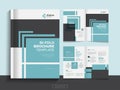 Clean corporate bi fold business brochuredesign template in A4 format. Royalty Free Stock Photo