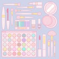 Set of makeup items