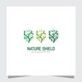 Illustration Vector Graphic of Nature Shield Logo