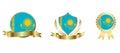 Kazakhstan Flag icon . web icon set . icons collection flat. Simple vector illustration. Royalty Free Stock Photo