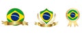 Brazil Flag icon . web icon set . icons collection flat. Simple vector illustration. Royalty Free Stock Photo