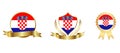 Croatia Flag icon . web icon set . icons collection flat. Simple vector illustration. Royalty Free Stock Photo