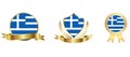 Greece Flag icon . web icon set . icons collection flat. Simple vector illustration. Royalty Free Stock Photo