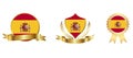 Spain Flag icon . web icon set . icons collection flat. Simple vector illustration. Royalty Free Stock Photo