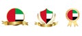 United Arab Emirates Flag icon . web icon set . icons collection flat. Simple vector illustration. Royalty Free Stock Photo