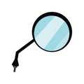 classic simple cyrcle artoon motorcycle rearview mirror Royalty Free Stock Photo
