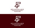 letter f and a mark modern business logo design template Royalty Free Stock Photo