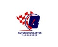 Letter B spedometer logo. Tachometer speed logo Royalty Free Stock Photo