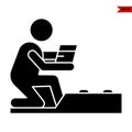 illustration of man glyph icon