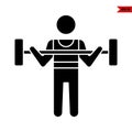 illustration of gym glyph icon