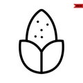 illustration of corn line icon