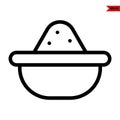 illustration of flour line icon