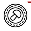 illustration of mushroom line icon