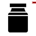 illustration of pill bottle glyph icon Royalty Free Stock Photo