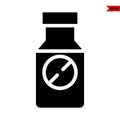 illustration of pill bottle glyph icon Royalty Free Stock Photo