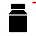 illustration of pill bottle glyph icon Royalty Free Stock Photo