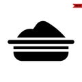 illustration of milk powder glyph icon