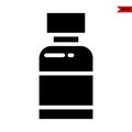 illustration of pill bottle glyph icon Royalty Free Stock Photo