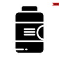 illustration of bottle glyph icon