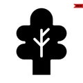 illustration of tree glyph icon Royalty Free Stock Photo