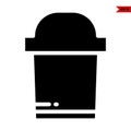 illustration of drink cup glyph icon Royalty Free Stock Photo