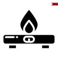 illustration of stove glyph icon Royalty Free Stock Photo