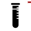 illustration of test tube glyph icon Royalty Free Stock Photo