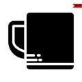 illustration of mug glyph icon Royalty Free Stock Photo