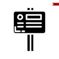 illustration of information board glyph icon Royalty Free Stock Photo