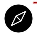 illustration of compass glyph icon