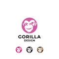 Elegant Awesome Gorilla Monkey Design Concept Vector