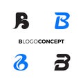 Modern vector set of abstract letter b logo design vector letter b collection for business brand Royalty Free Stock Photo