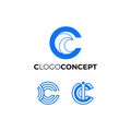 Vector c letter logo collection. initial c logo inspiration. lettering monogram