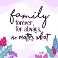 Faith Family Forever Always Quote vector Natural Background