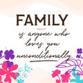 Faith Family Home Love Quote vector in Colorful Natural Background