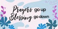 Religious Faith Quote Prayers and Blessing vector Natural Background