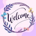 Life Greeting Quote Welcome vector Natural Background Royalty Free Stock Photo