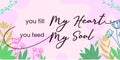 Romantic Love Quote You mean Fill My Heart vector Floral Background