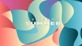 abstact dynamic fluid wave of vintage gradient for wellcome summer