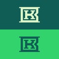 Monogram BK or KB logo design, perfect for branding, sports teams, apparel designs, etc Royalty Free Stock Photo