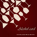 Template of a alcohol card Royalty Free Stock Photo