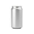 Template aluminum soda can isolated on white background, mockup, can for beer and carbonated drinks. 3D rendering, 3d illustration Royalty Free Stock Photo