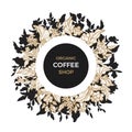 Vector template of coffee branch