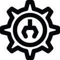 machine, engineering, manufacturing, machinery, machining, engine outline icon Royalty Free Stock Photo
