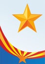 Template for the award, an official document with the flag of the State of Arizona Royalty Free Stock Photo