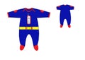 Template of Baby boys one piece romper design