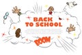 Template back to school - ruction Royalty Free Stock Photo