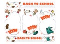 Template back to school - ruction Royalty Free Stock Photo