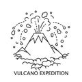 Active volcano icon